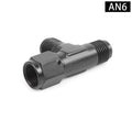 3-Way Tee Fitting Adapter AN4 AN6 AN8 AN10 AN12 Female to AN Male Black