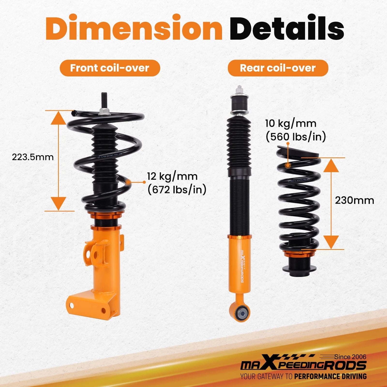 Adjustable Coilovers for Mercedes-Benz CLK Convertible (2002-2010)
