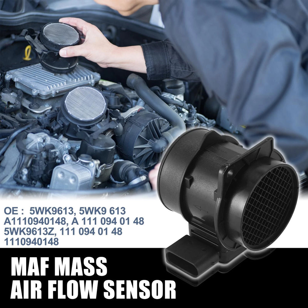 Mass Air Flow Meter Sensor 5 Pin 5WK9613 A1110940148 for Mercedes-Benz 