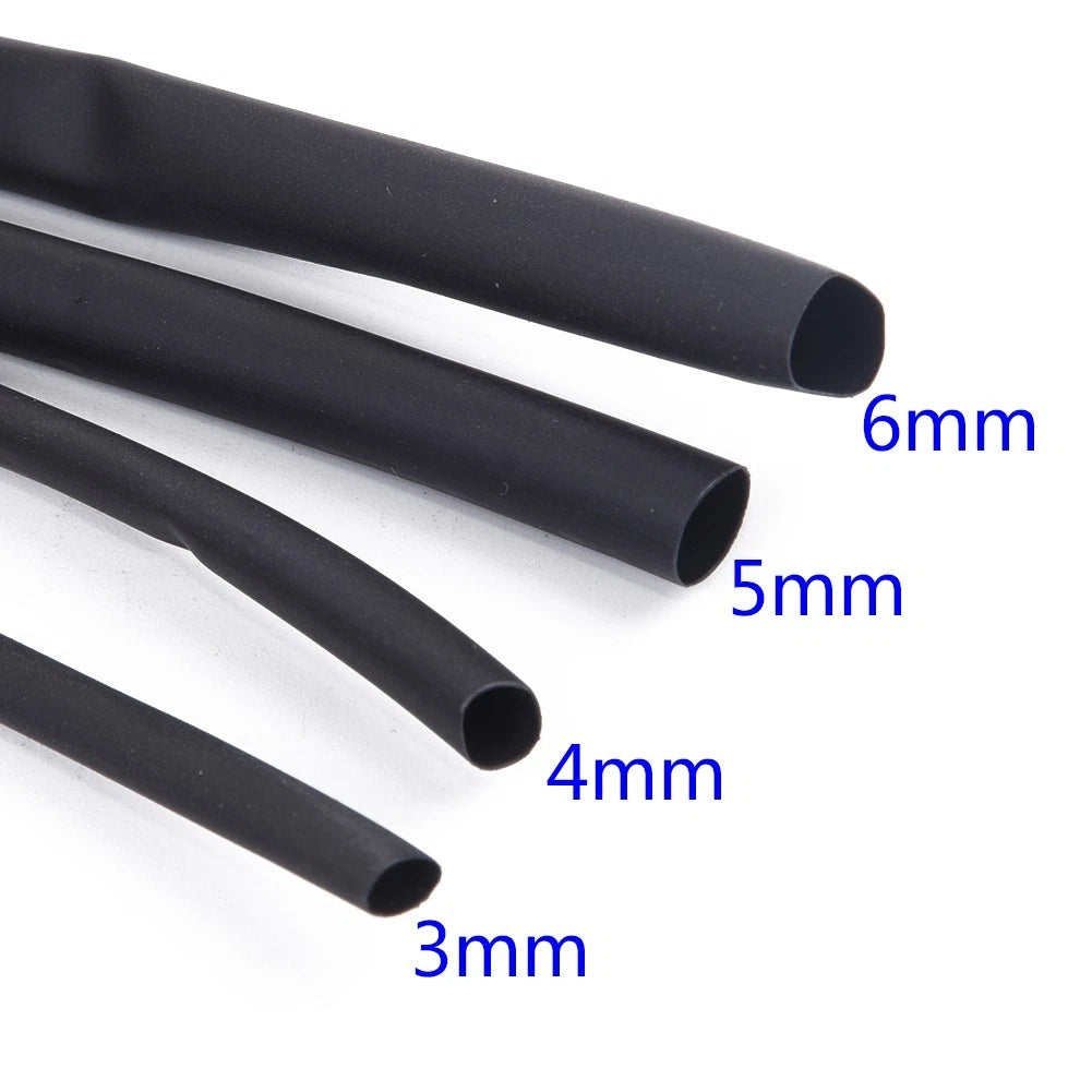 Wrap Heat Shrink Tube Set for Various Applications (1m, 3mm-6mm)