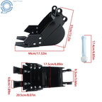 2X 200mm Narrow Trenching Bucket for Mini Excavators