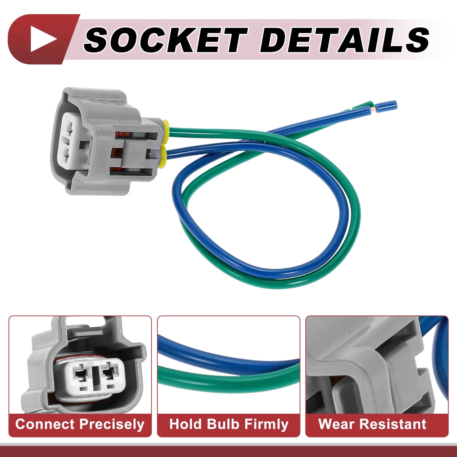2X Turn Signal Light Socket Wiring for Toyota 4Runner (No. 90980-11019)