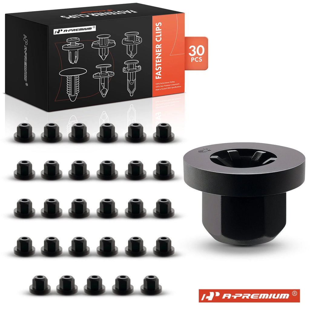 Set of 30 Hex Nylon Flange Nut Retainer Clips for BMW E30 E32 E34 E36