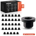 Set of 30 Hex Nylon Flange Nut Retainer Clips for BMW E30 E32 E34 E36