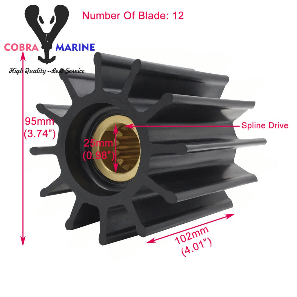 Water Pump Impeller for Sherwood 18000K, Johnson 09-705BT-1, JMP 8350, CEF 500182