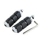Chrome Anti Vibration Rubber Footpegs for Harley Softail Dyna (Fits 2012–2023)