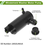 Windshield Washer Pump w/Grommet for Nissan (No. 28920JN01A)