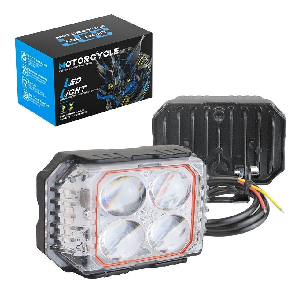 LED Fog Light for Motorcycle (Dual Mode, 27W, IP65 Rated)