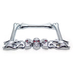 Chrome Skull License Plate Frame for Harley Motorcycle (Fits )