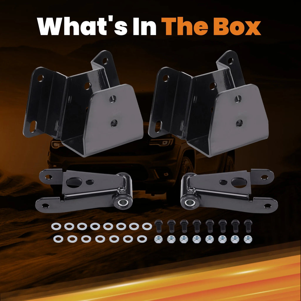 Set of 4 Drop Shackles & Hangers Lowering Kit for Ford F150/F100 (1973–1996)