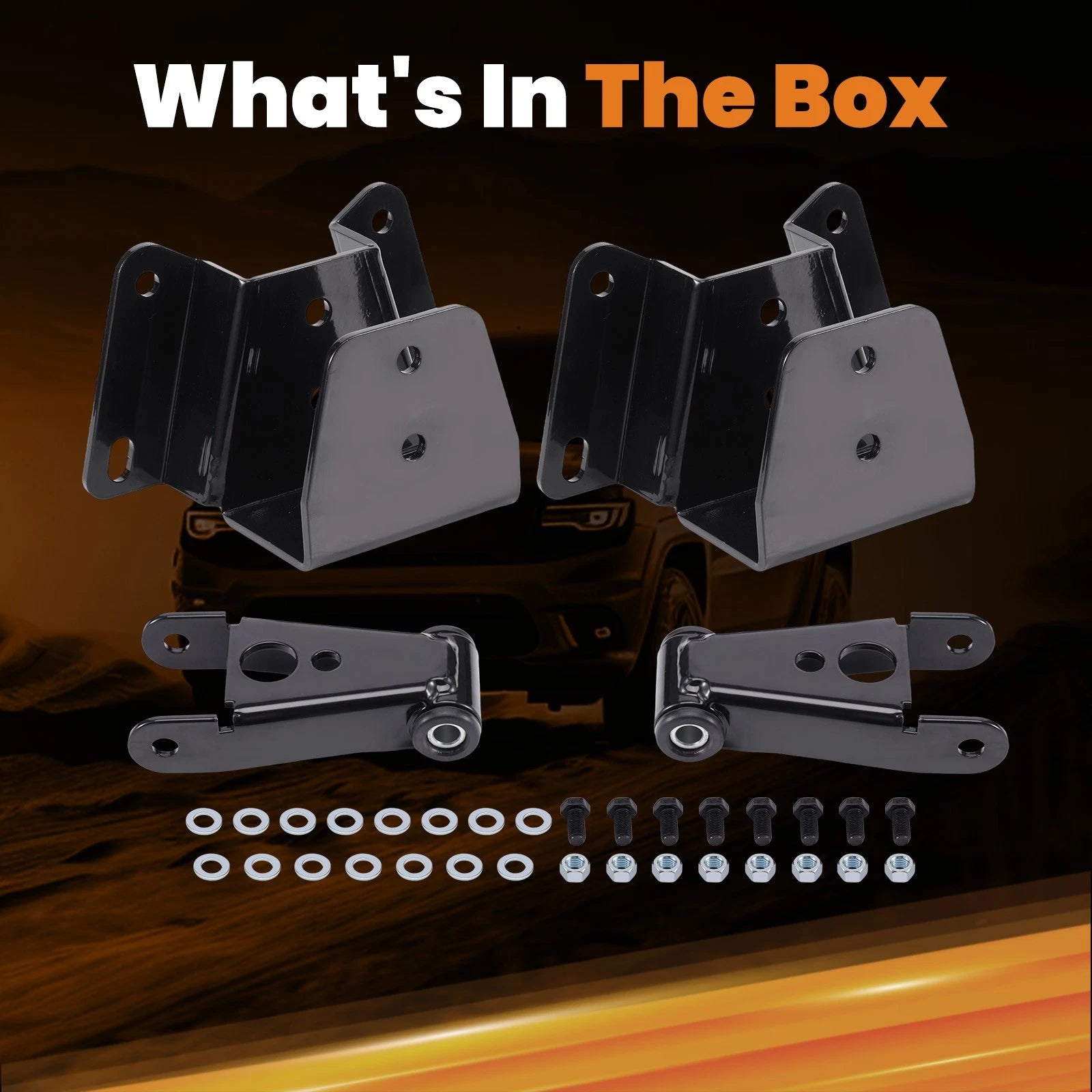Set of 4 Drop Shackles & Hangers Lowering Kit for Ford F150/F100 (1973–1996)