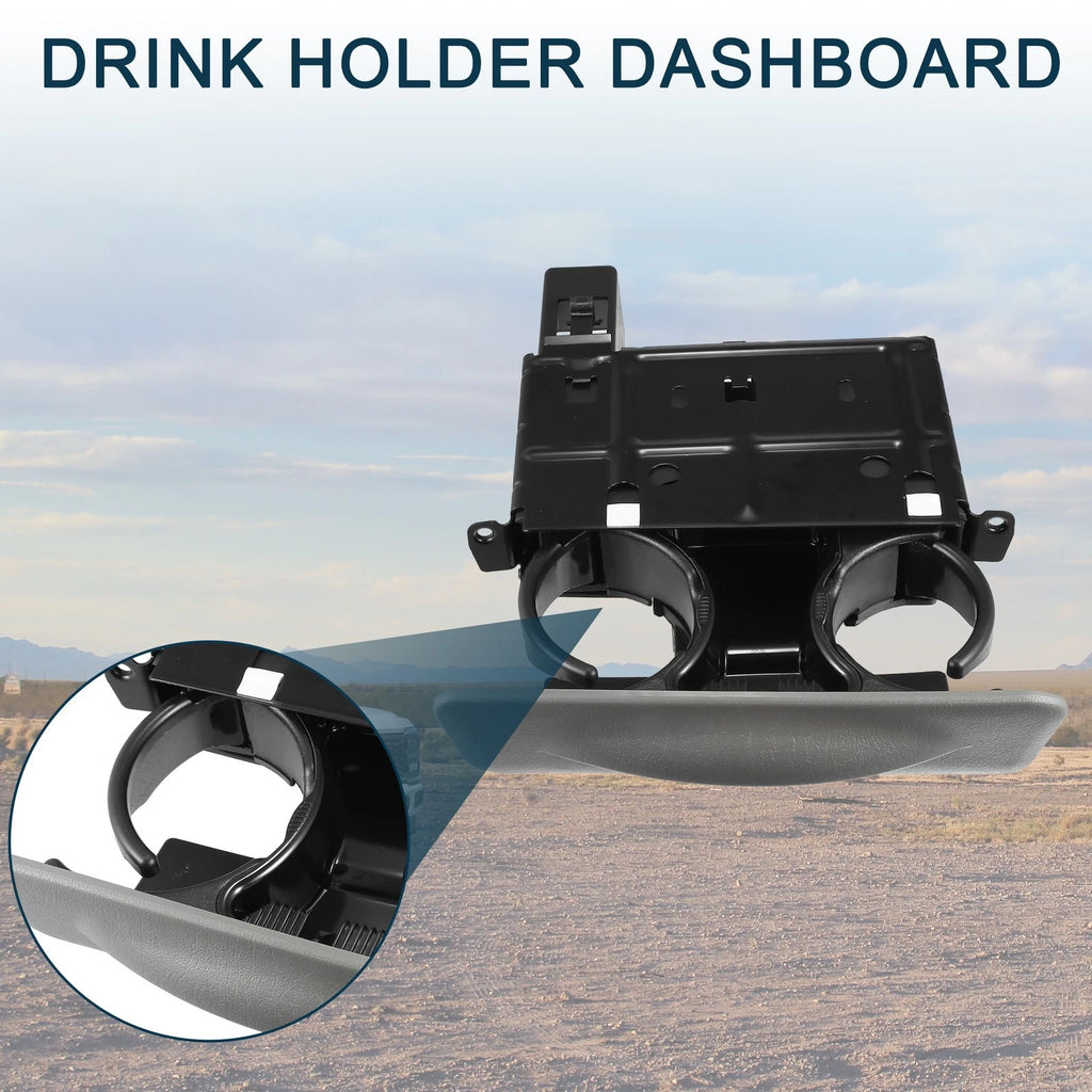 Cup Holder for Ford F-350 (1999–2001) Gray Instrument Panel Drink Holder