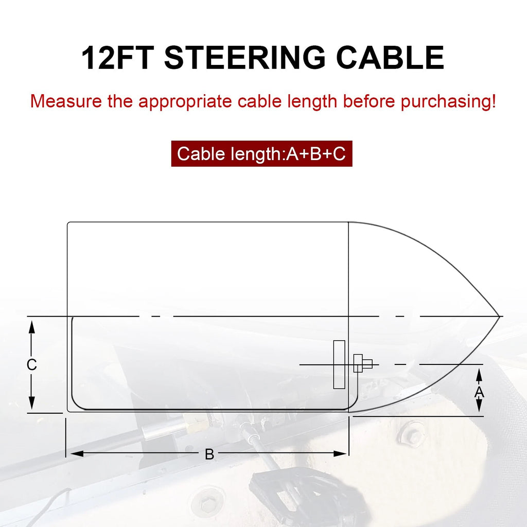 Boat Rotary Steering System for Outboard Motors (12FT)