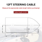 Boat Rotary Steering System for Outboard Motors (12FT)