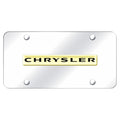 Gold Name on Chrome License Plate - Officially Licensed for Chrysler