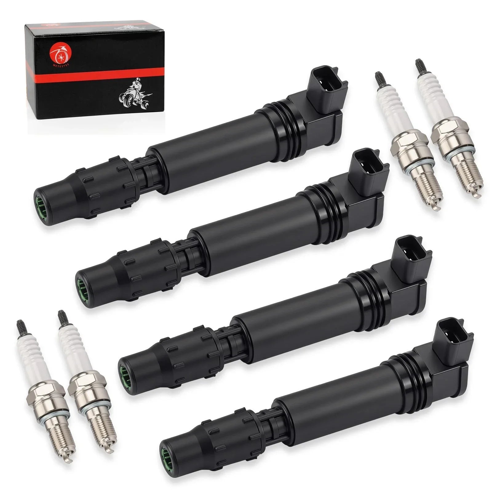 Ignition Coils & Iridium Spark Plug Set 4x for Honda CBR1000RR (2004–2007)