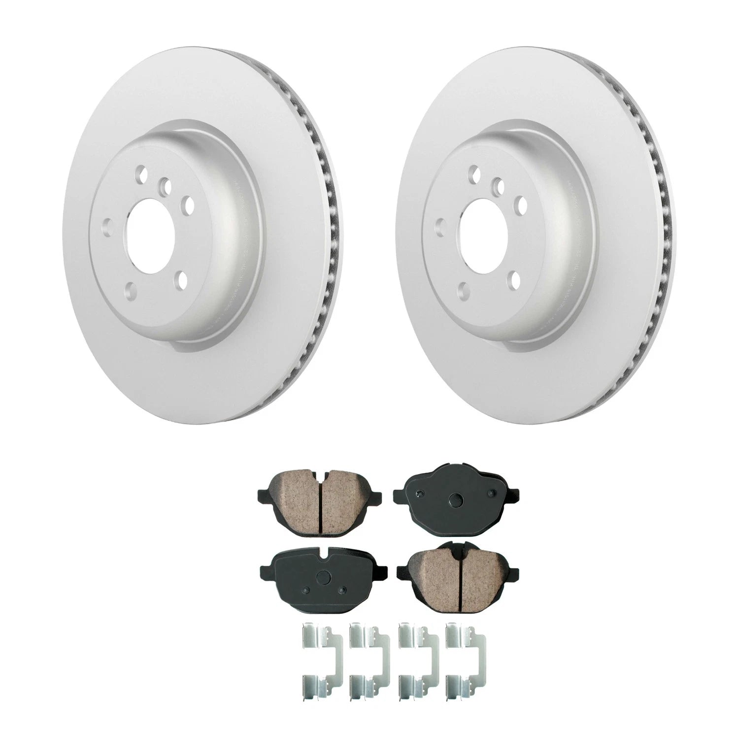 Set of 2 Bosch QuietCast Rear Rotors & Akebono EURO Ceramic Pads for G30 (2017–2020)