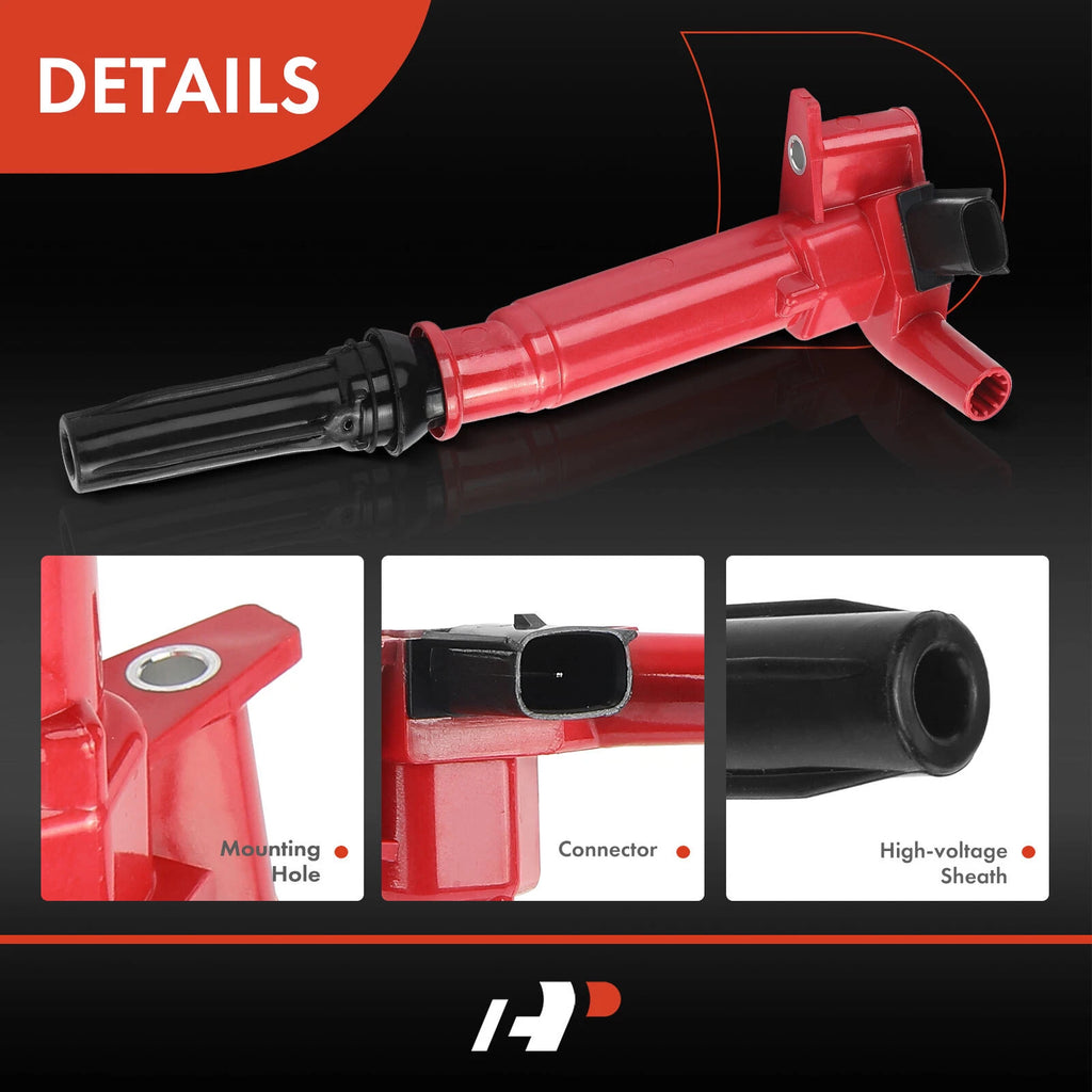8x Red Ignition Coil for Ford F-150 F-250 F-350 Super Duty (2010–2014)