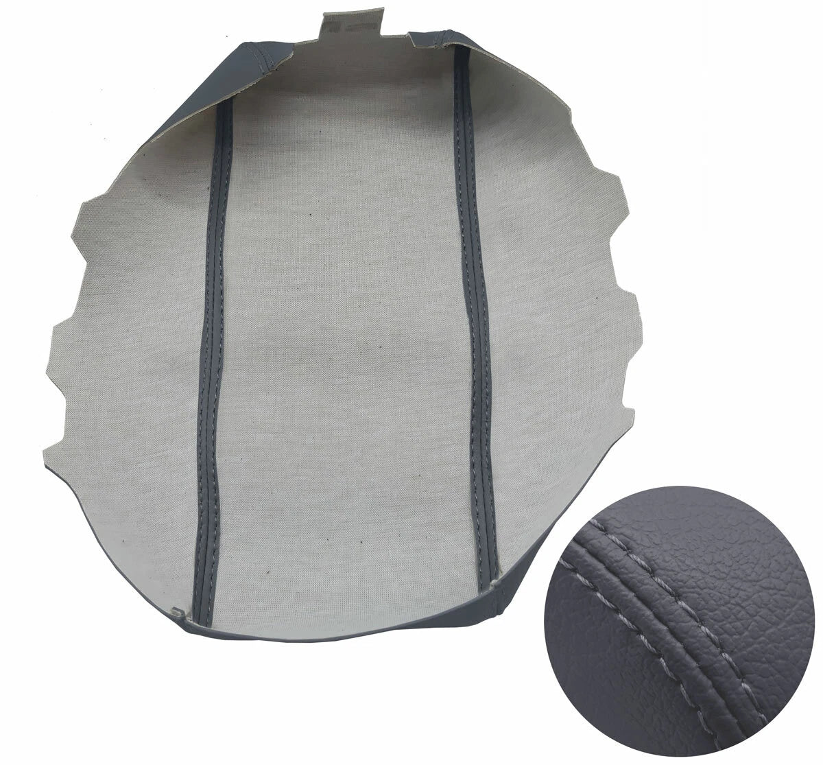 Leather Console Lid Armrest Cover for Hyundai Elantra (2017–2020) Gray