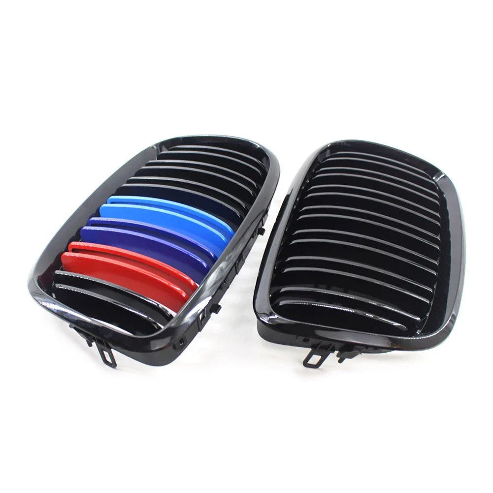 Front Bumper Upper Mesh Grille for BMW X5 X6 E70 E71 (2007-2013) Black M-Color