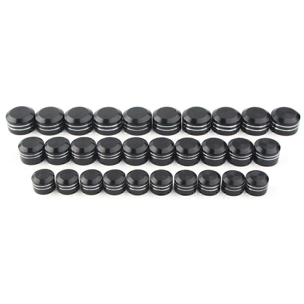 9mm Black CNC Inner Motor Bolt Topper Caps for Harley