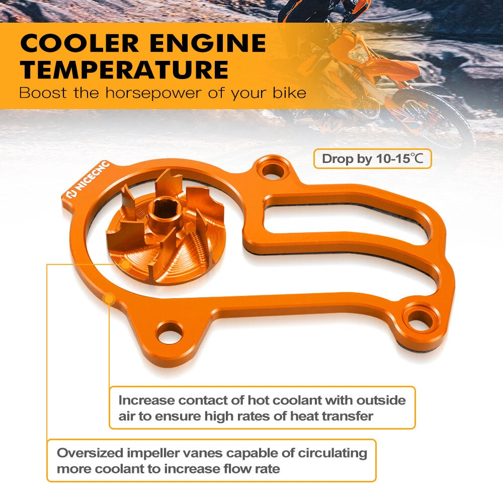 NICECNC Water Pump Cover Impeller for KTM 250 300 XC EXC XCW (2019–2023)