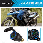 Dual USB Charger Hella DIN Type C Plug Socket for BMW Ducati Motorcycle (2010–2023)
