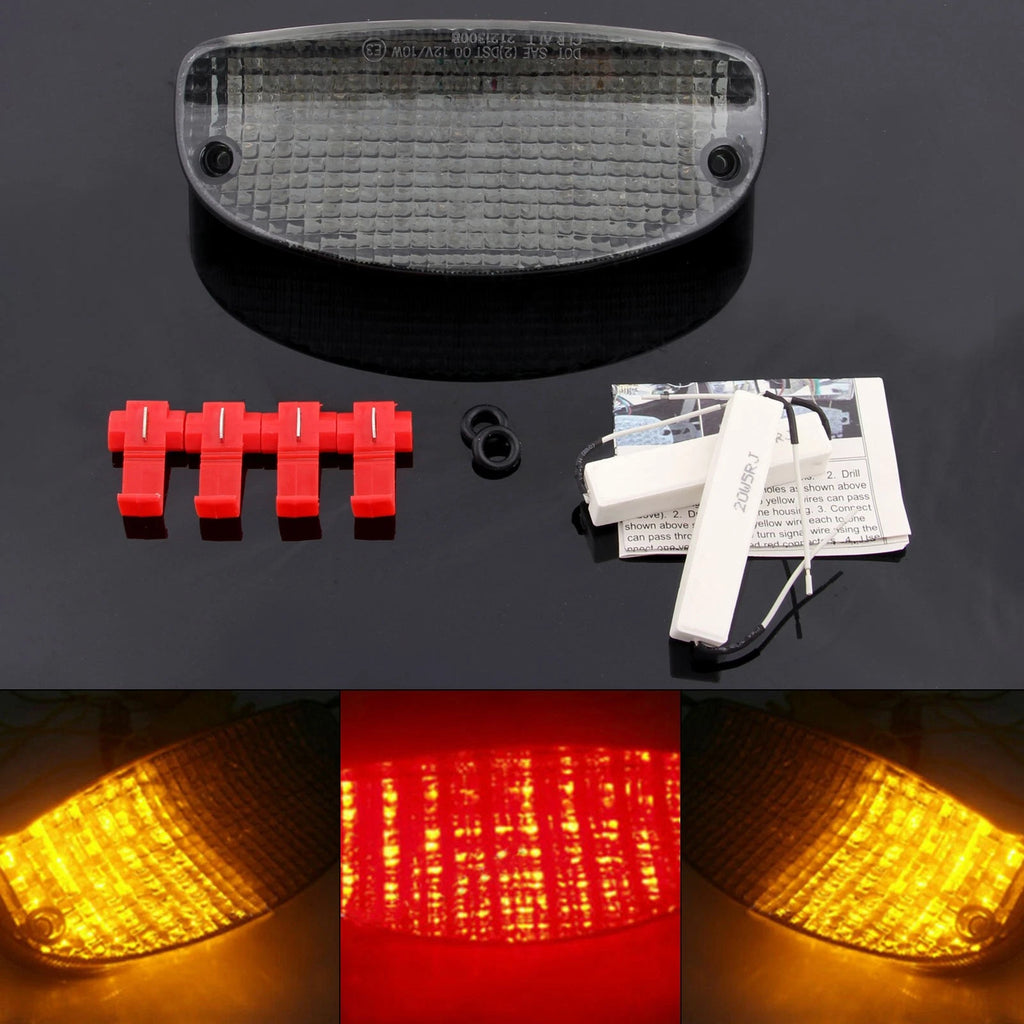 Smoke Taillight + Turn Signals for Honda Shadow VLX 1100, CBR1100XX, Hornet 600 (1997–2007)