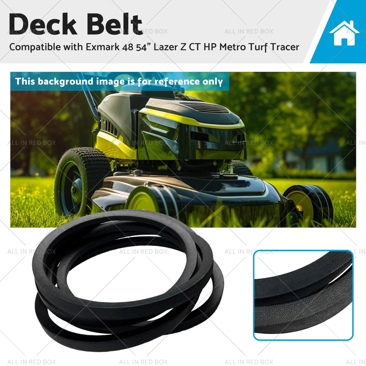 Deck Belt for Exmark Lazer Z CT HP Metro Turf Tracer (1-413308)