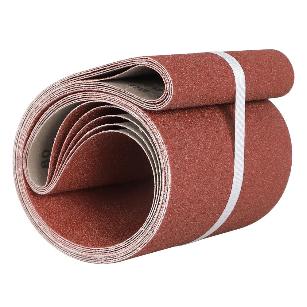 Set of 5 Sanding Belts for Belt Sander 6x48 in 80 Grit