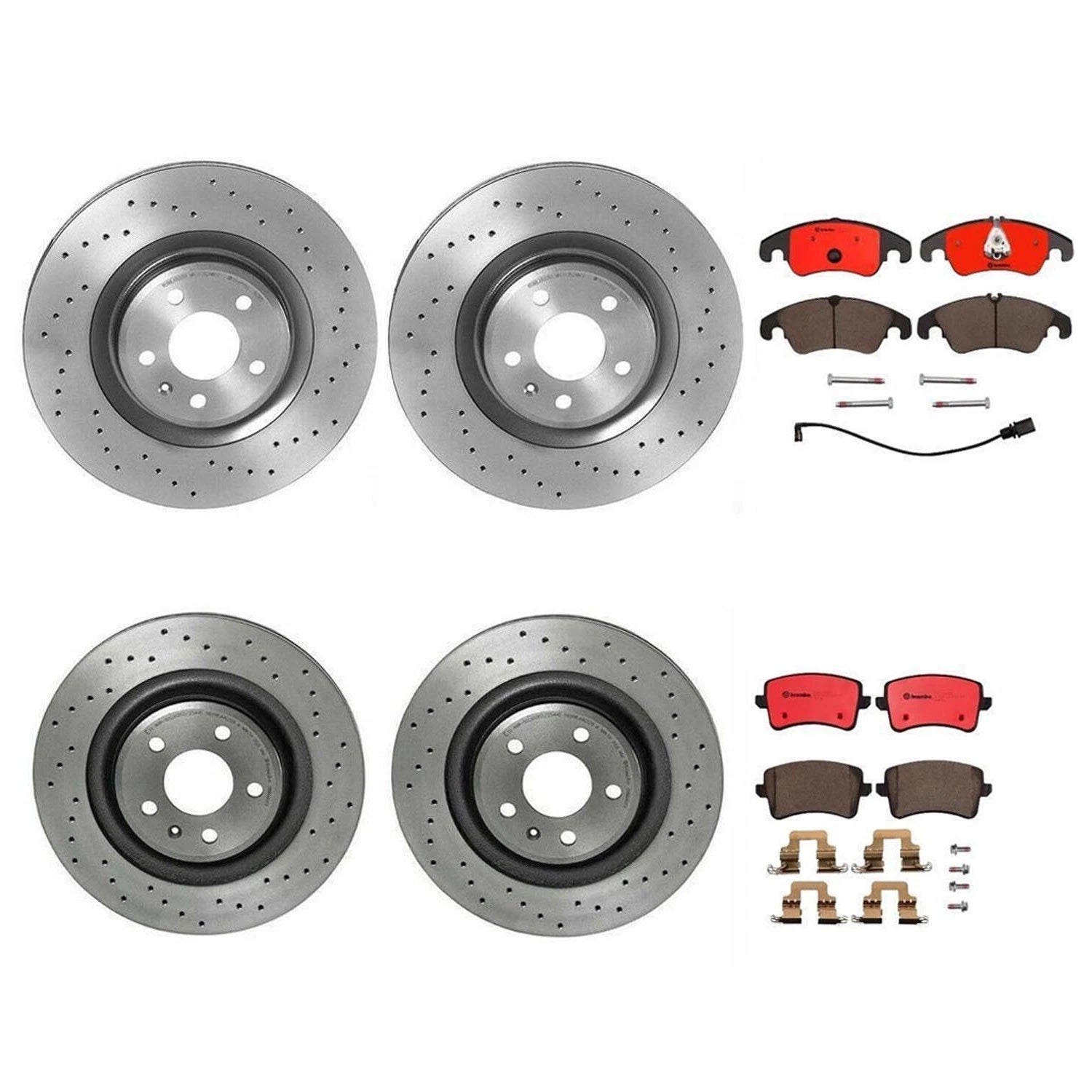 Brembo Xtra Brake Kit with Drilled Rotors & Ceramic Pads for Audi S4 S5 (2010–2020)