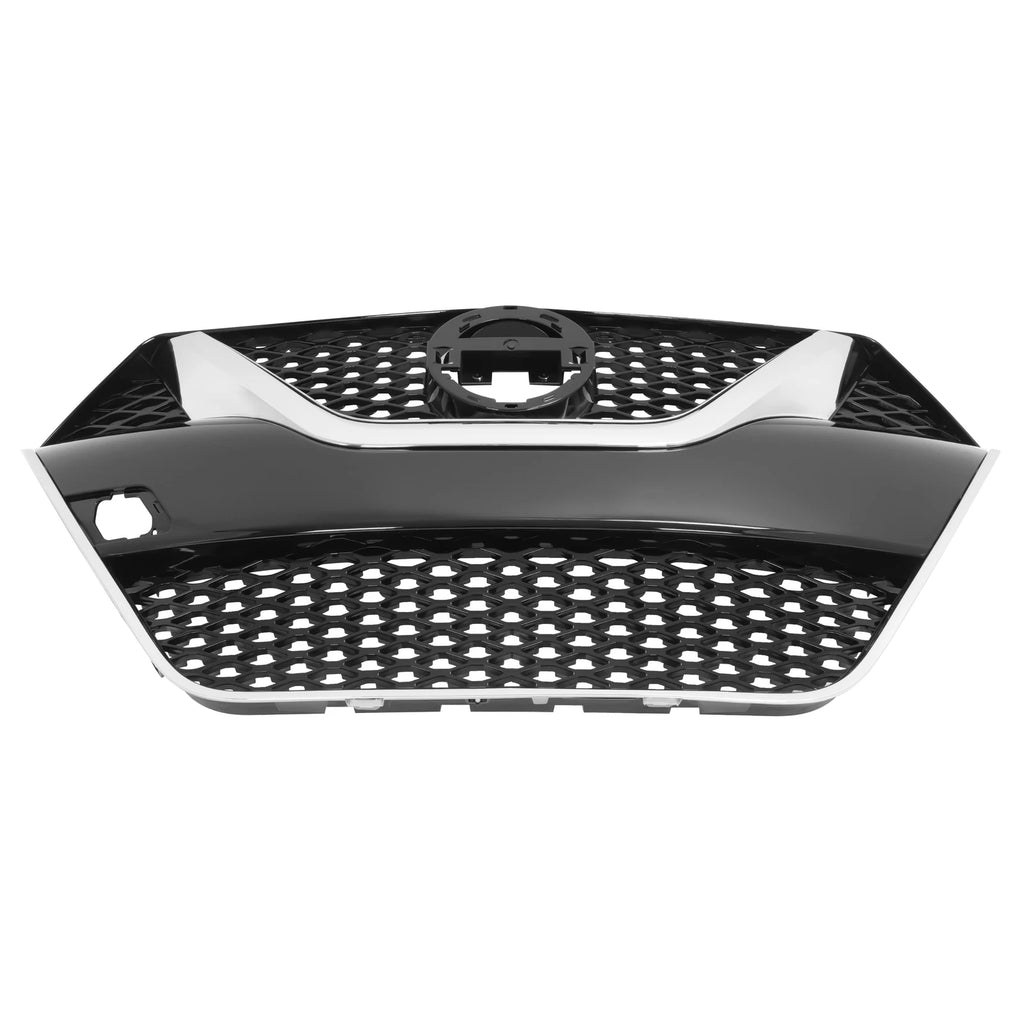 Front Upper Bumper Grille for Nissan Maxima (2016-2018) Black & Chrome Trim