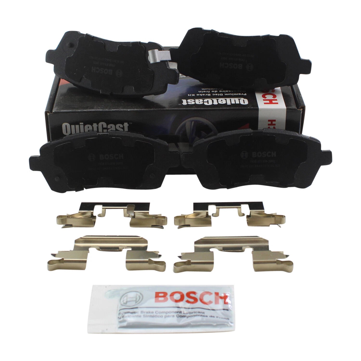 Set of 4 Bosch QuietCast Front Ceramic Brake Pads for Ford Fiesta (2011–2019)