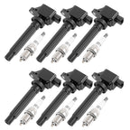 Set of 2 Ignition Coils & Spark Plugs for Suzuki Grand Vitara V6 (2006–2014)