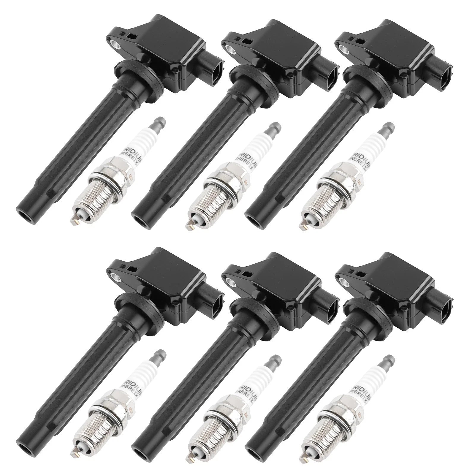 Set of 2 Ignition Coils & Spark Plugs for Suzuki Grand Vitara V6 (2006–2014)