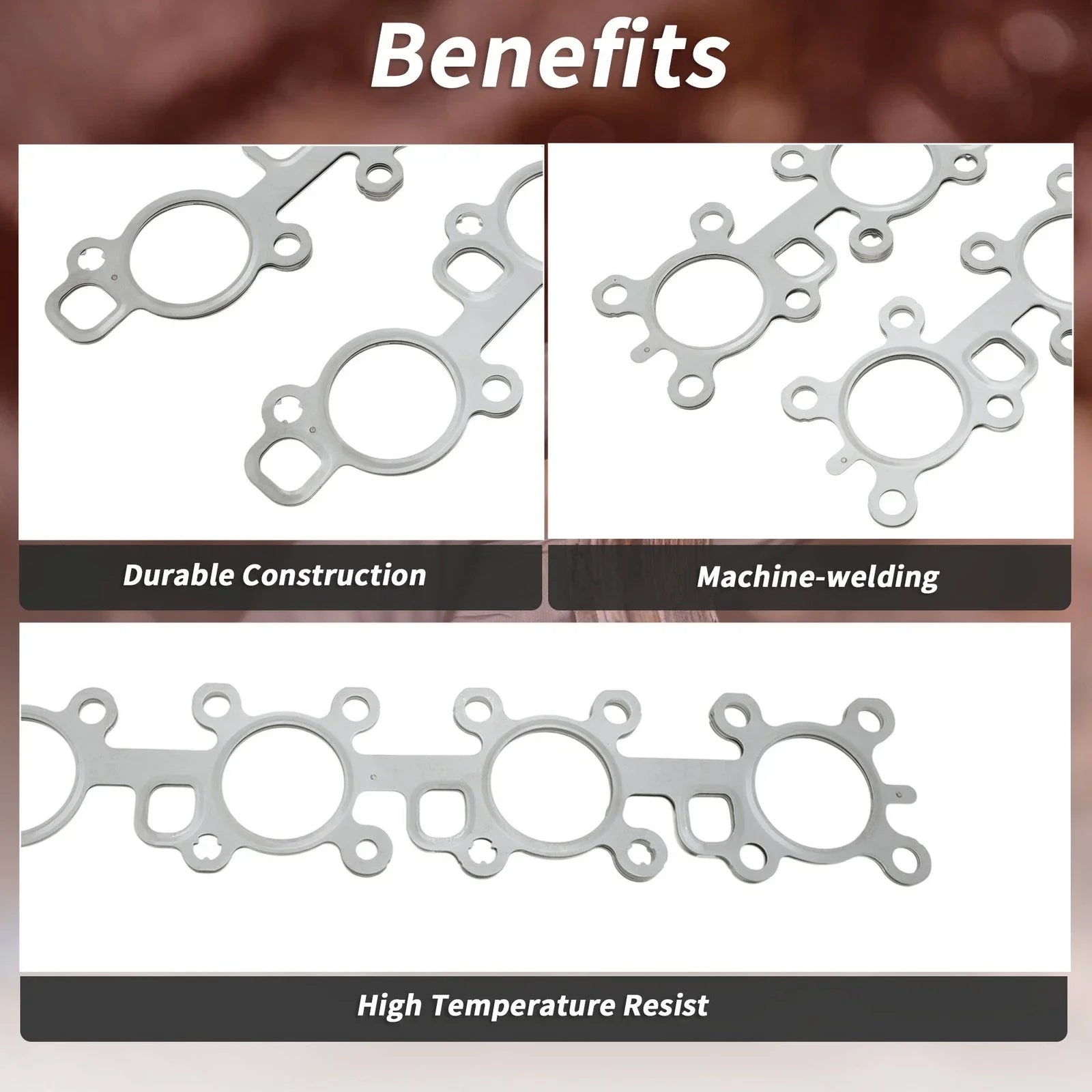 2 x Exhaust Manifold Header Gaskets for Toyota Land Cruiser (2008-2021)