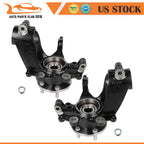 2 Front Wheel Hub Bearings & Steering Knuckles for Ford Focus (2012–2018)
