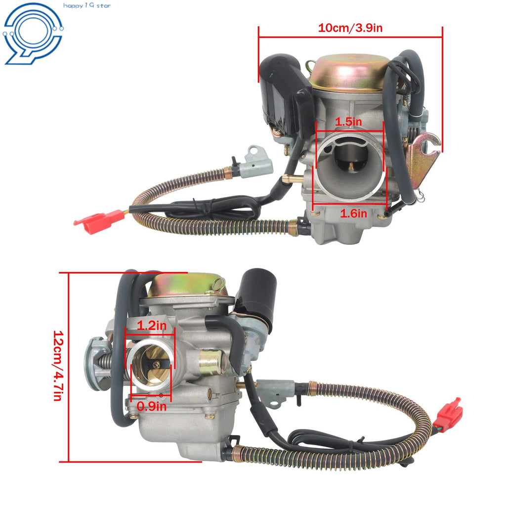 Carburetor for GY6 125cc 150cc 152QMI 157QMJ Engine (24mm)