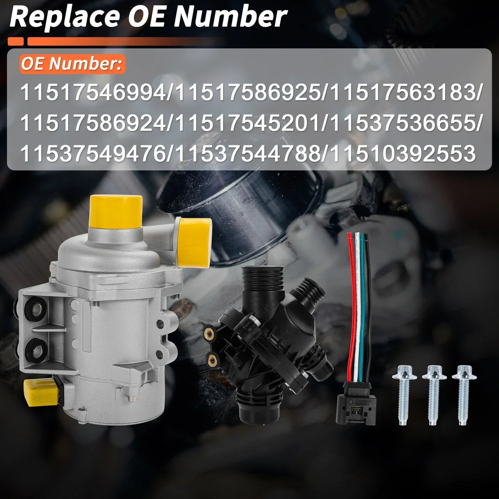 Electric Engine Water Pump 3.0L L6 for BMW 128i Convertible (E88)