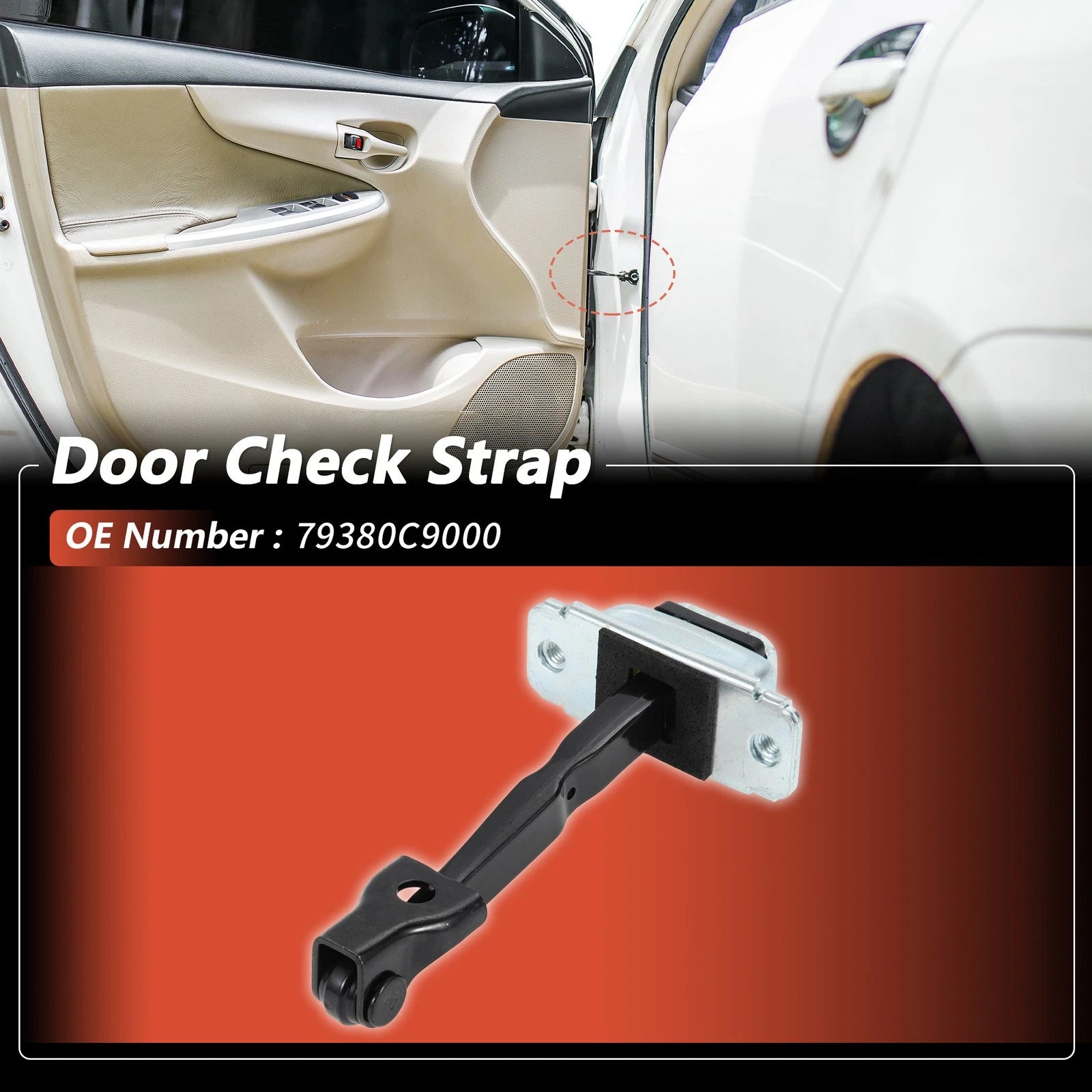 Front Left Door Check Strap for Hyundai IX25 (2014–2019) No.79380C9000