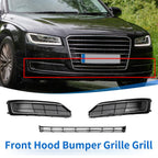 Front Hood Bumper Grille for Audi A8 (2015–2018) 4H0807679 Black