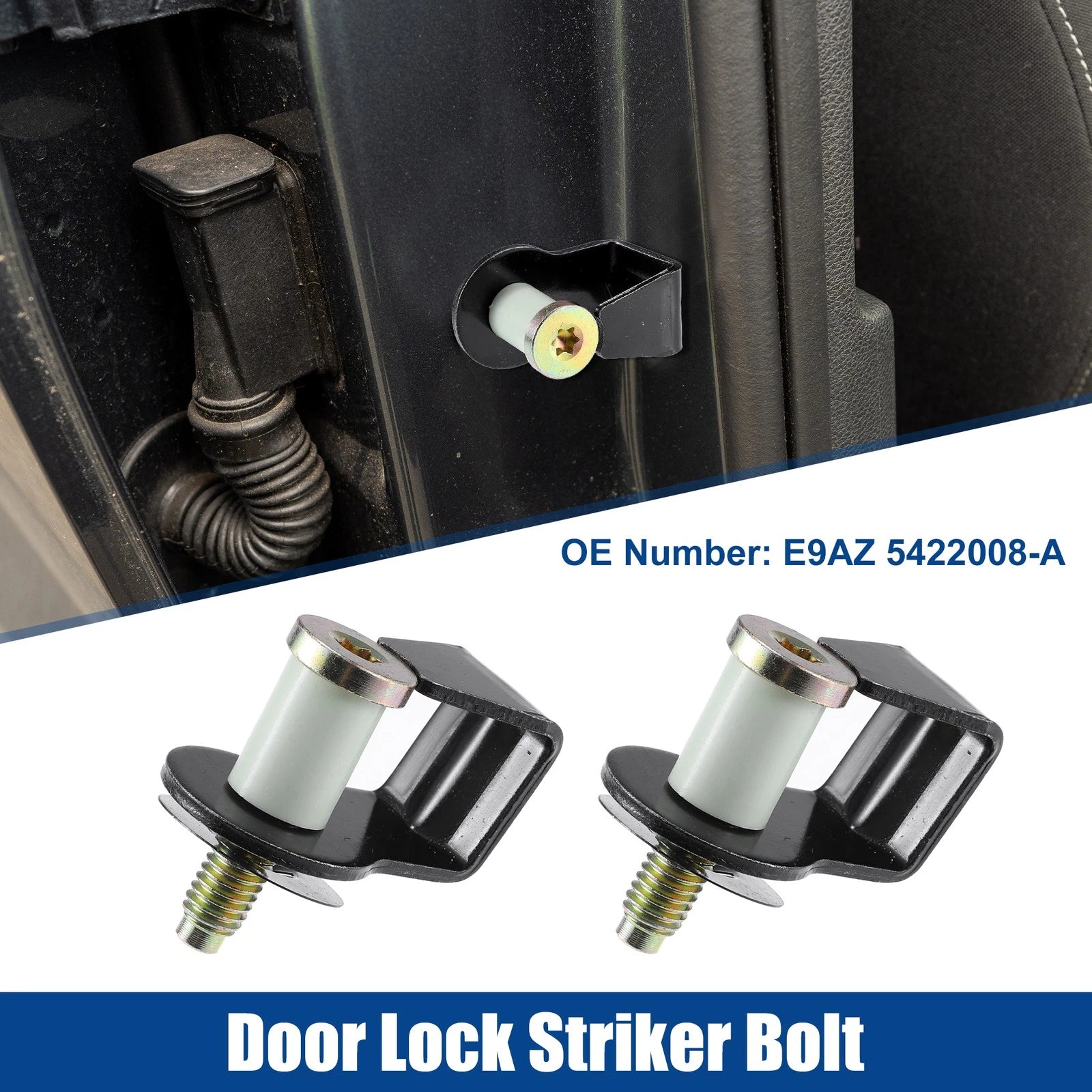 2X Door Lock Striker Bolt Assembly for Ford F-150 F-250 F-350 (1984–1996)
