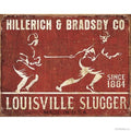 Vintage Replica Tin Metal Sign for Louisville Slugger Baseball Bat (1865)