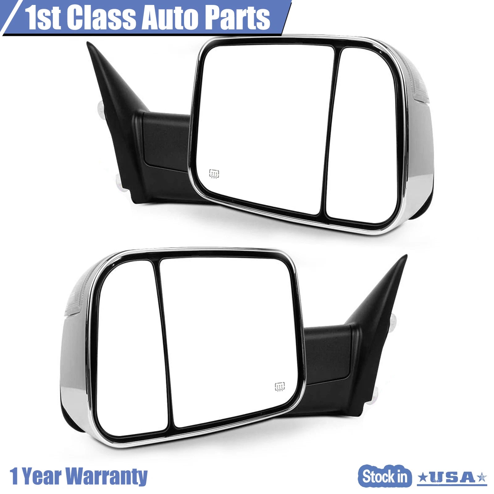 Heated Power Towing Mirrors for Ram 1500 2500 Classic (2013-2018)