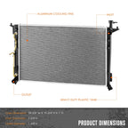 Full Aluminum Core Cooling Radiator for Kia Telluride (2020–2024) DPI-13863