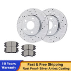 Rear Disc Brake Rotors + Ceramic Brake Pads for Honda Odyssey (2005–2010)