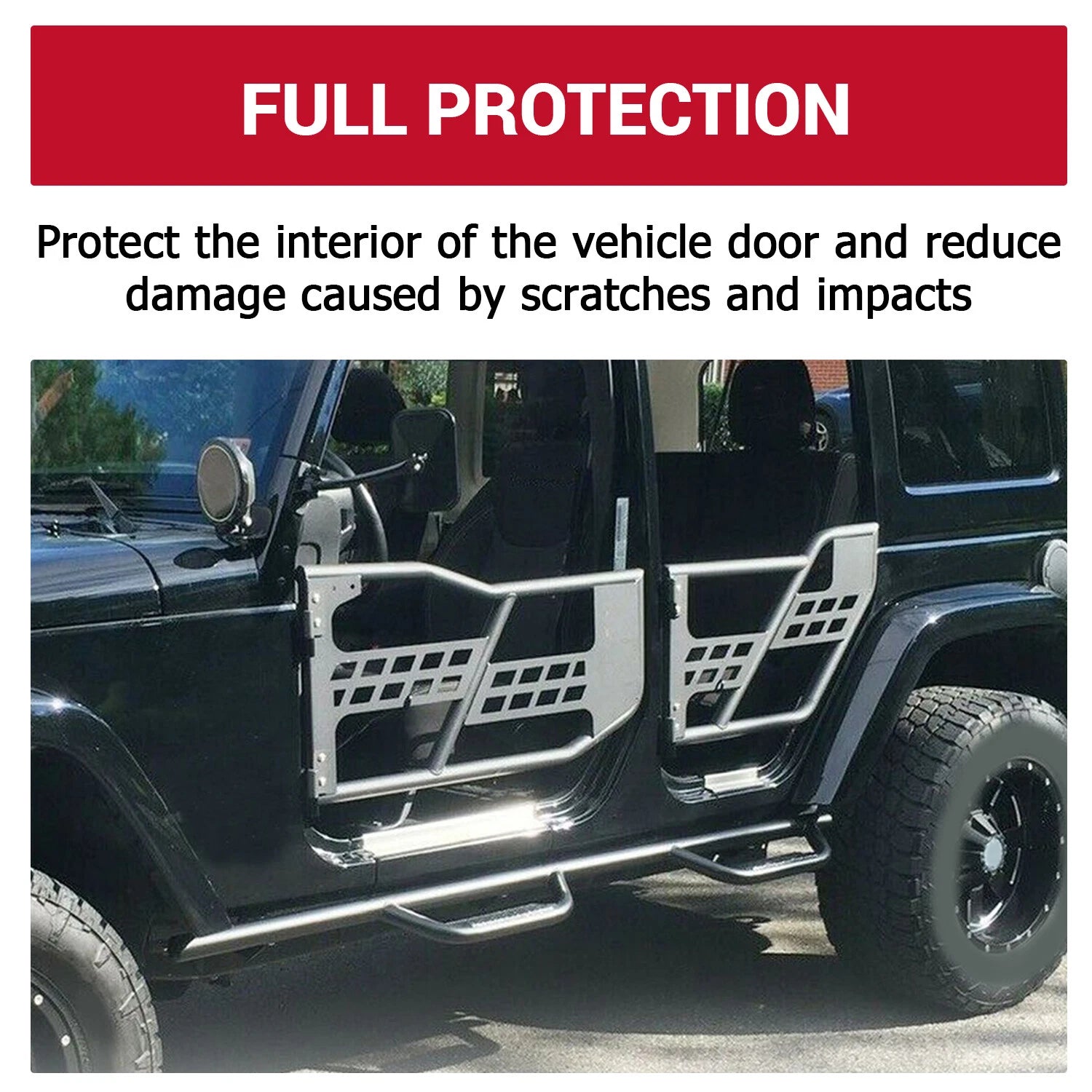 Set of 4 Tubular Doors for Jeep Wrangler JK (2007-2018)