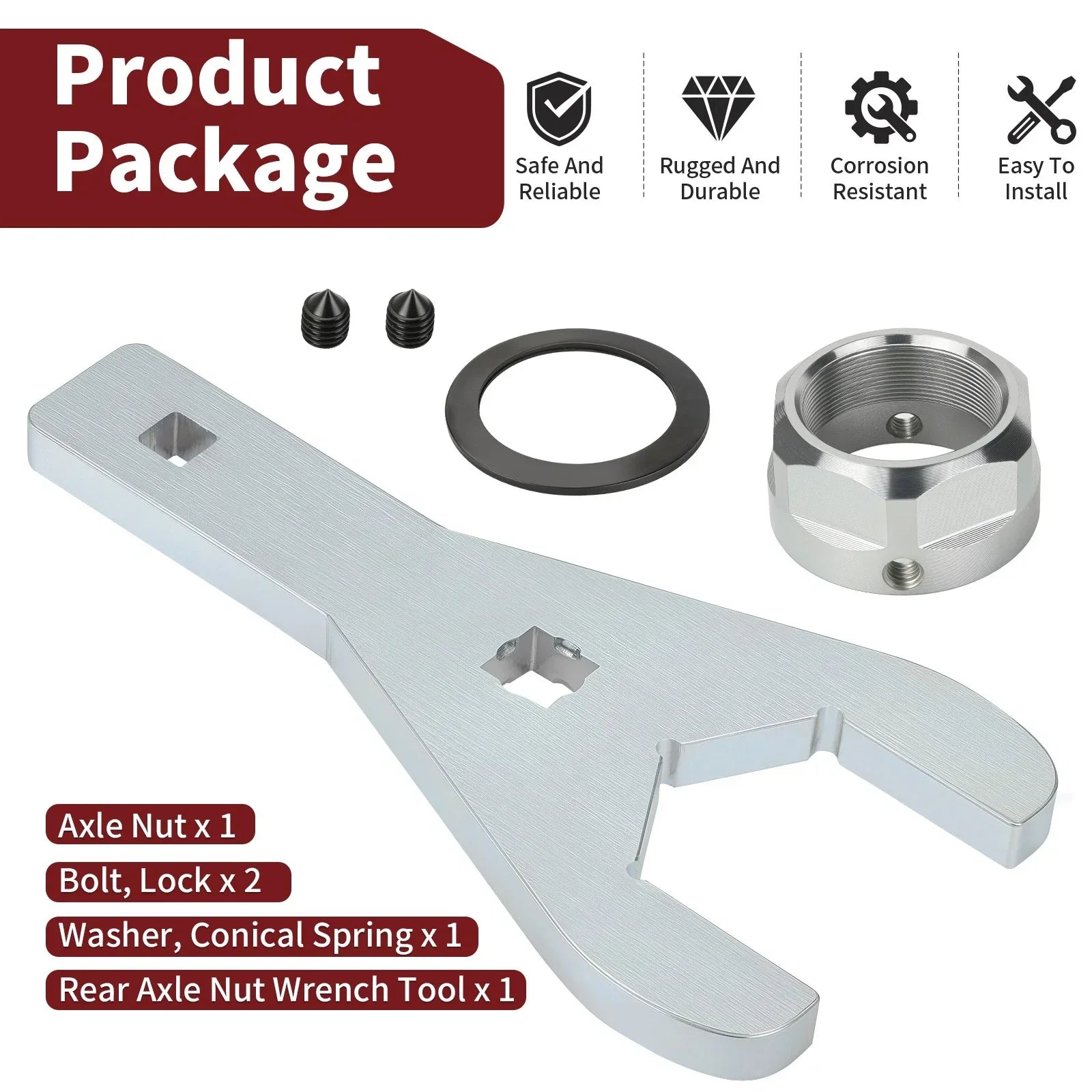 Rear Axle Lock Nut & 46mm Nut Wrench Kit for Yamaha YFZ450X (2009–2011)
