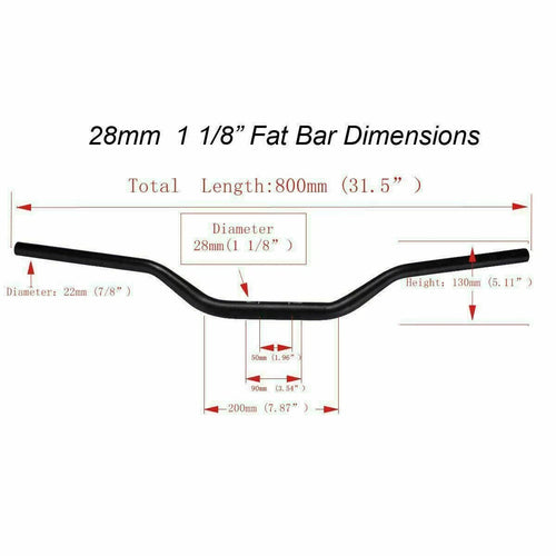 1 1/8" Handlebar Fat Bar for KTM Honda Yamaha Kawasaki (Supermoto, Enduro)