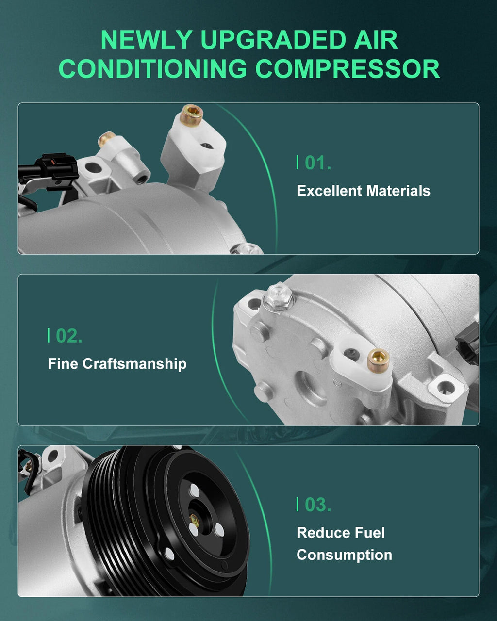 A/C Compressor for Nissan Altima (2002–2006) 2.5L